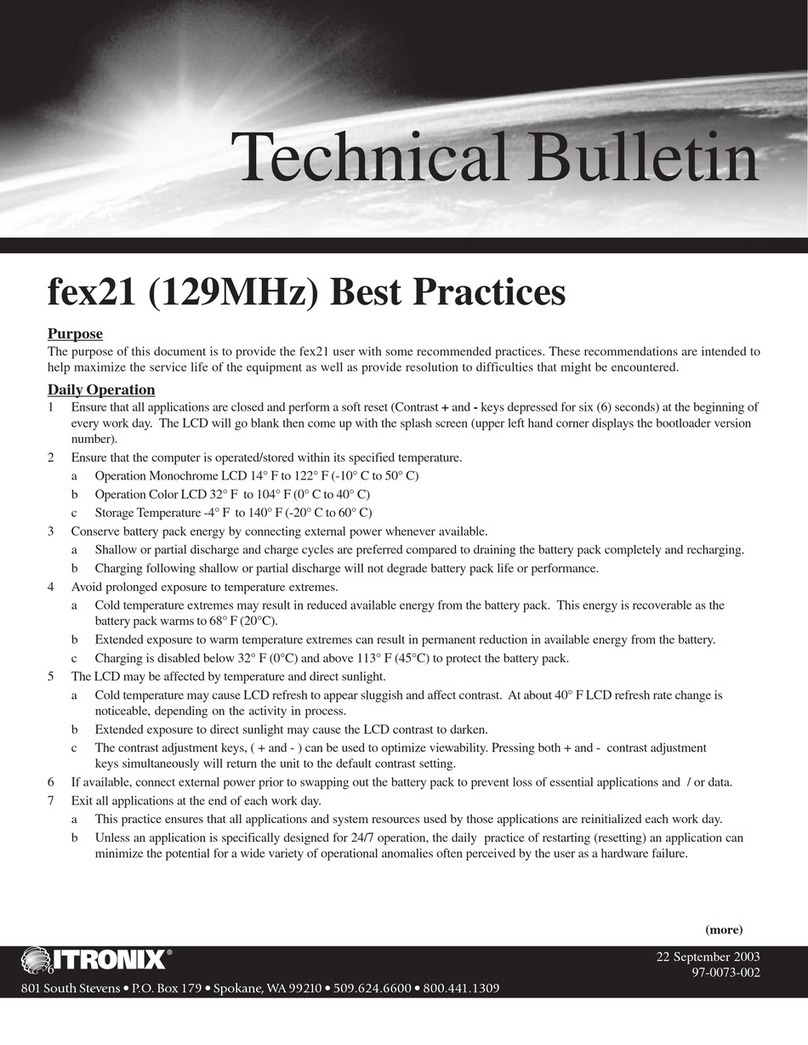Itronix FEX21 Service manual