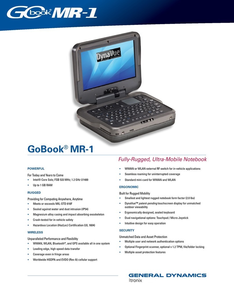Itronix GoBook MR-1 datasheet