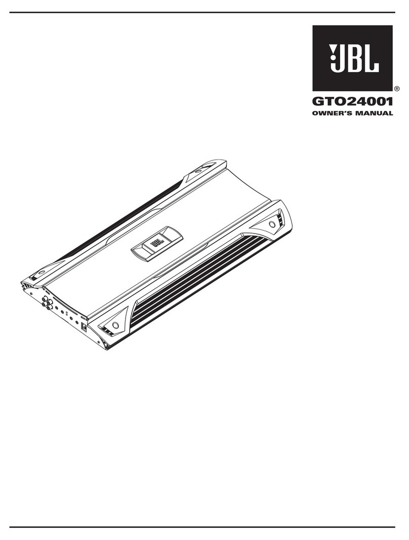JBL GTO24001 owner's manual