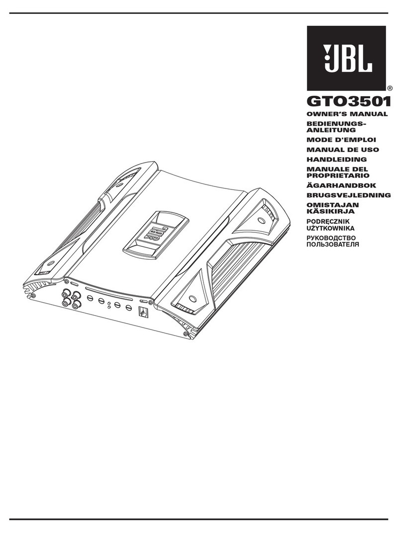 JBL Grand Touring Series GTO3501 owner's manual