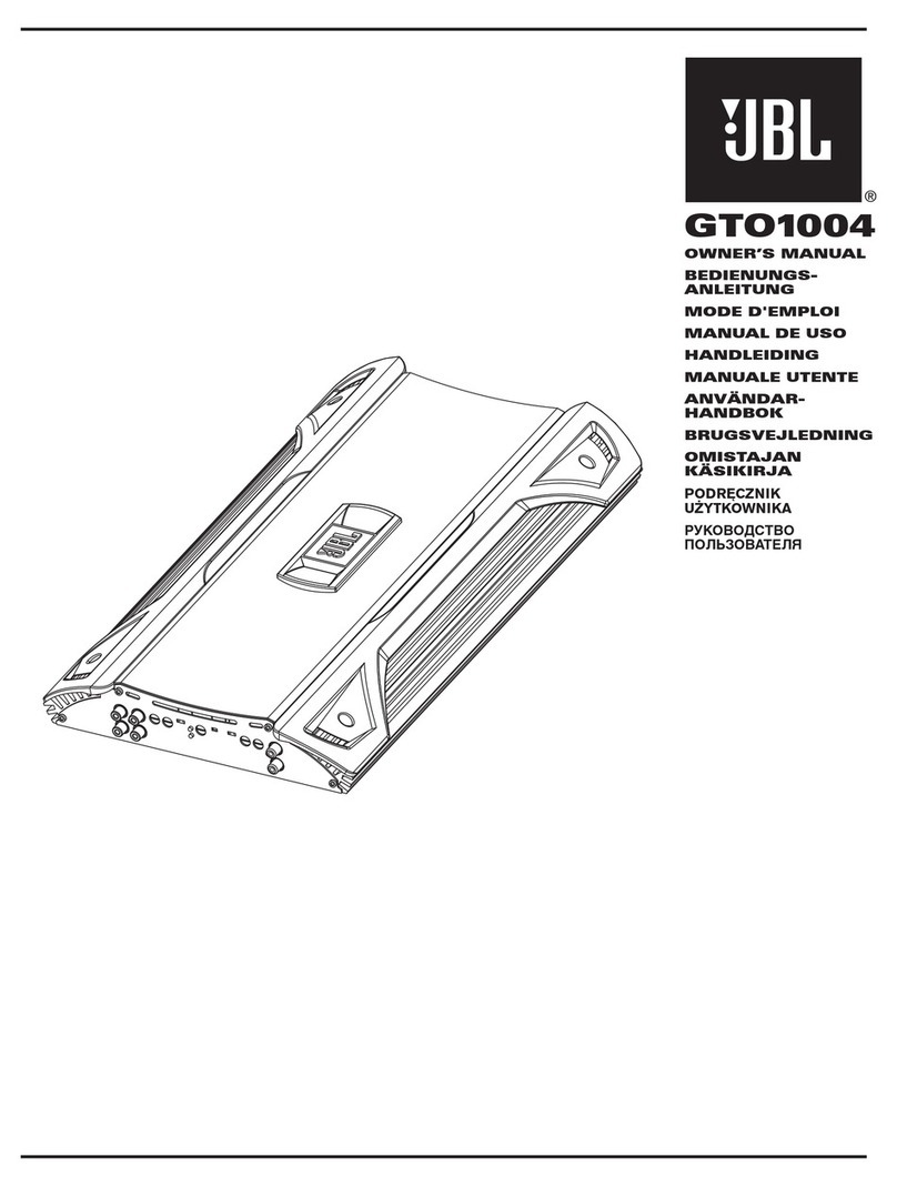 JBL Grand Touring Series GTO1004 User manual JBL Grand Touring Series GTO1004 User manual