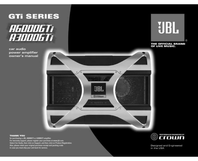 JBL A3000GTi User manual