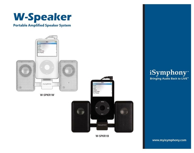 iSymphony W-Speaker W-SPKR1B Specifications