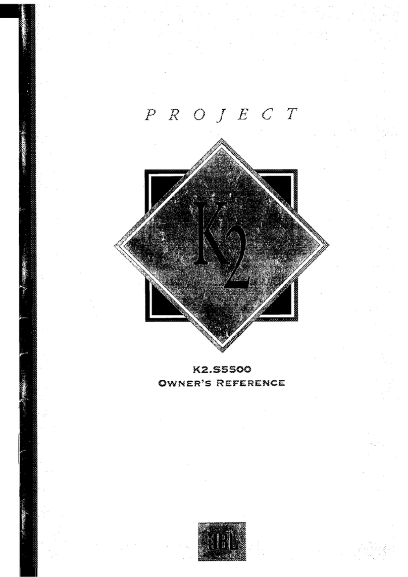 JBL Project K2.S5500 User manual