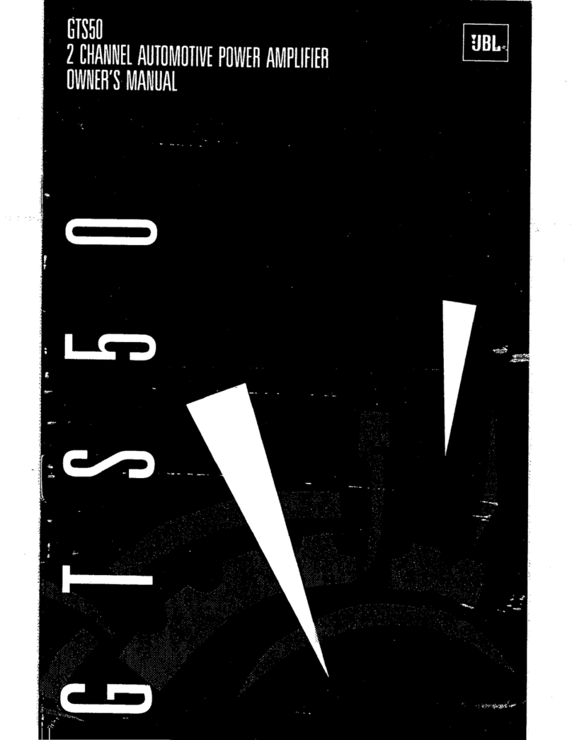 JBL GTS50 User manual