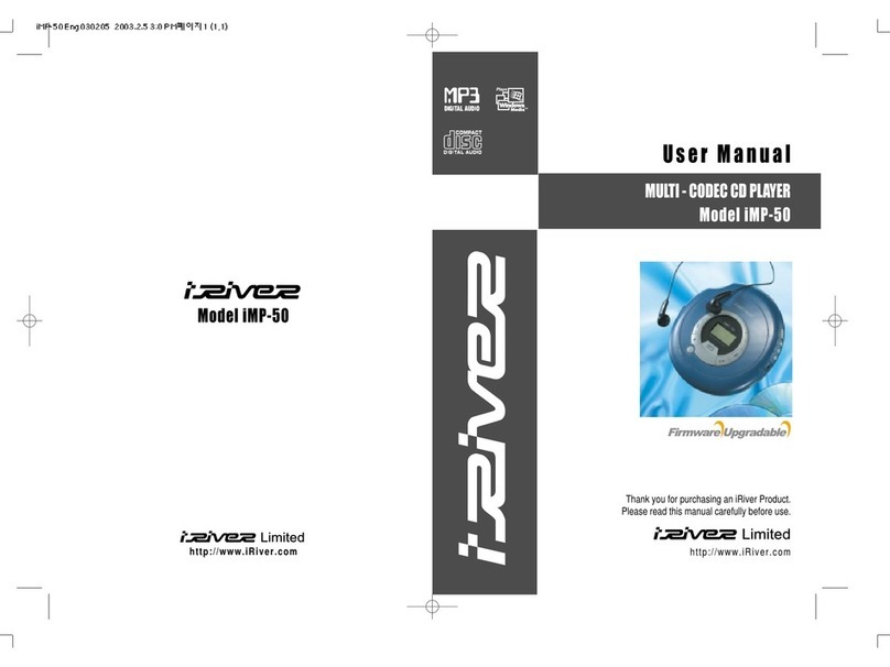 IRiver ChromeX iMP-50 user manual