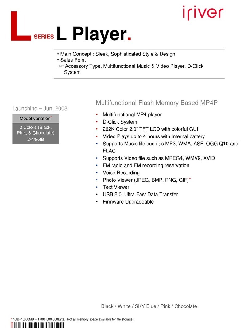 IRiver Lplayer 4GB User manual
