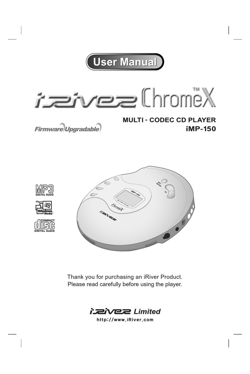 IRiver ChromeX iMP-150 User manual