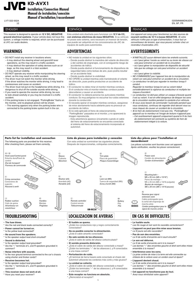 JVC KD-AVX1 Guide