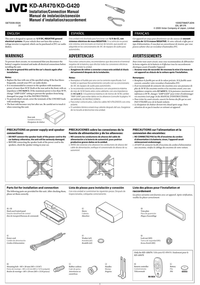 JVC KD-AR470 - Radio / CD Guide