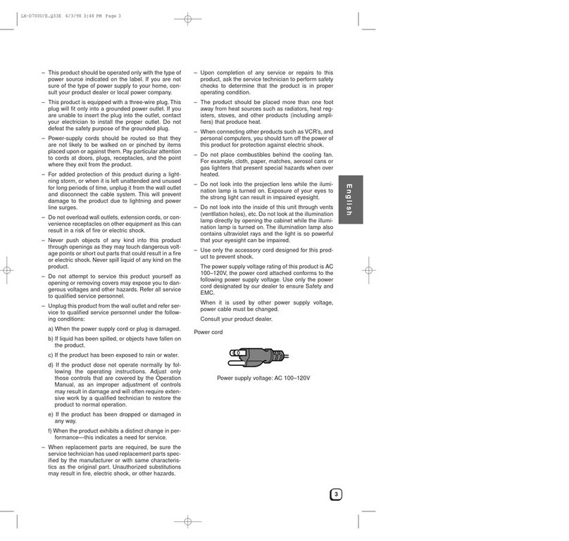JVC LX-D700U User manual