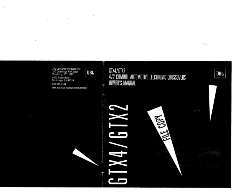 JBL GTX2 User manual