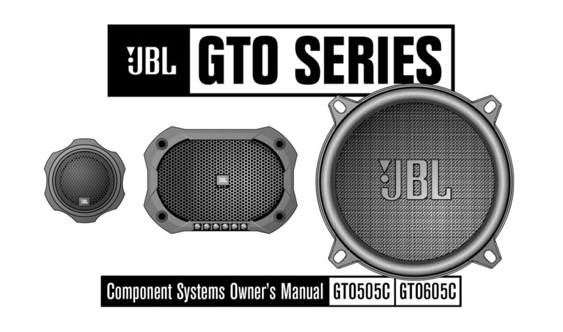 JBL GTO505C User manual