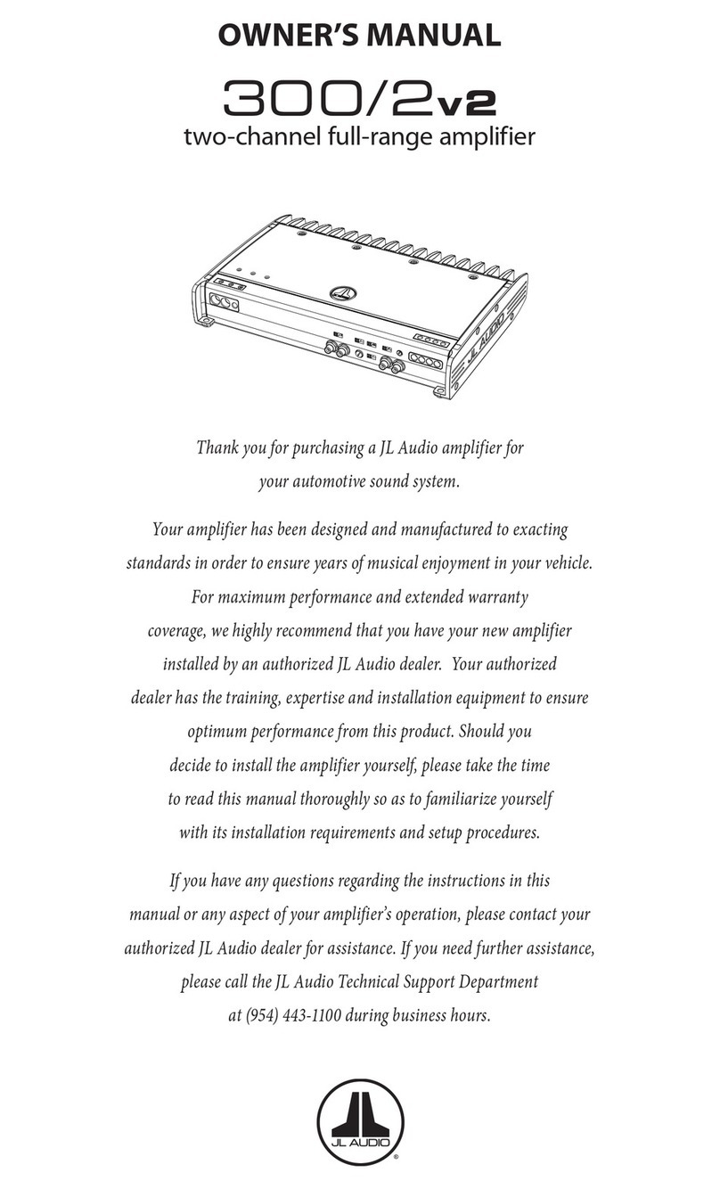 JL Audio Slash v2 300/2V2 owner's manual