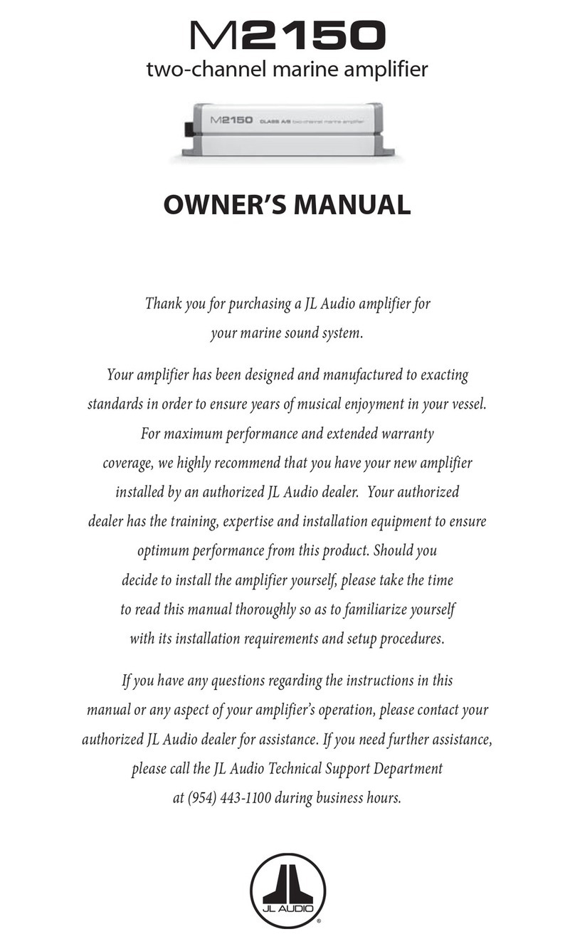 JL Audio M-Series M2150 owner's manual