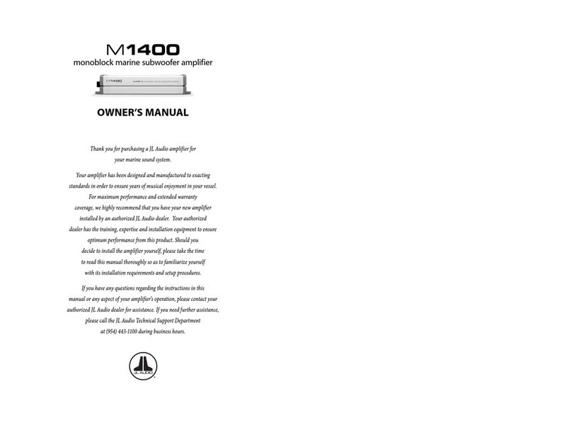 JL Audio M-Series M1400 owner's manual