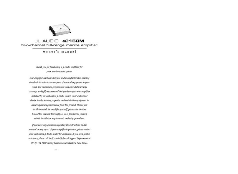 JL Audio E2150M owner's manual
