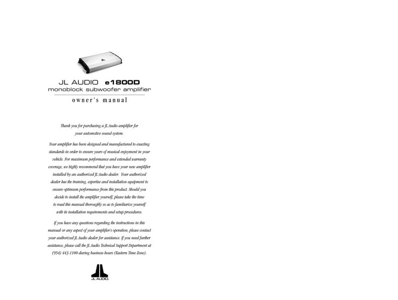 JL Audio E1800D owner's manual