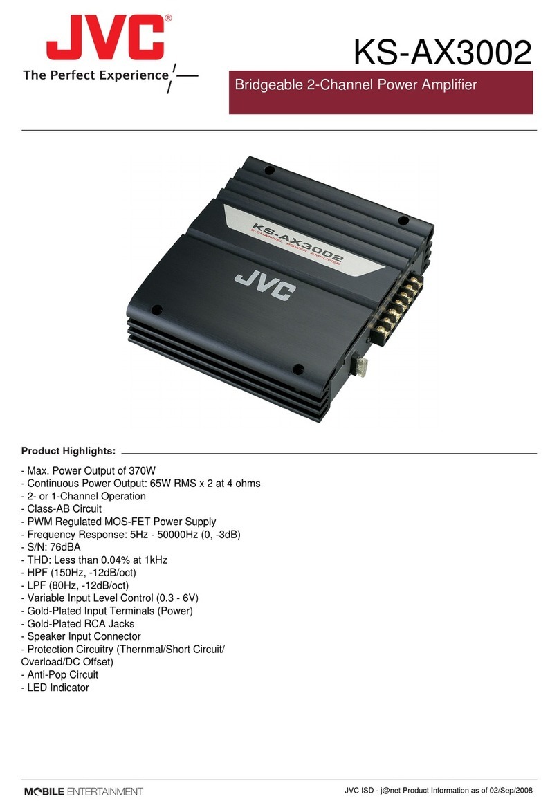 JVC KSAX3002 - Compact Power Amplifier User manual