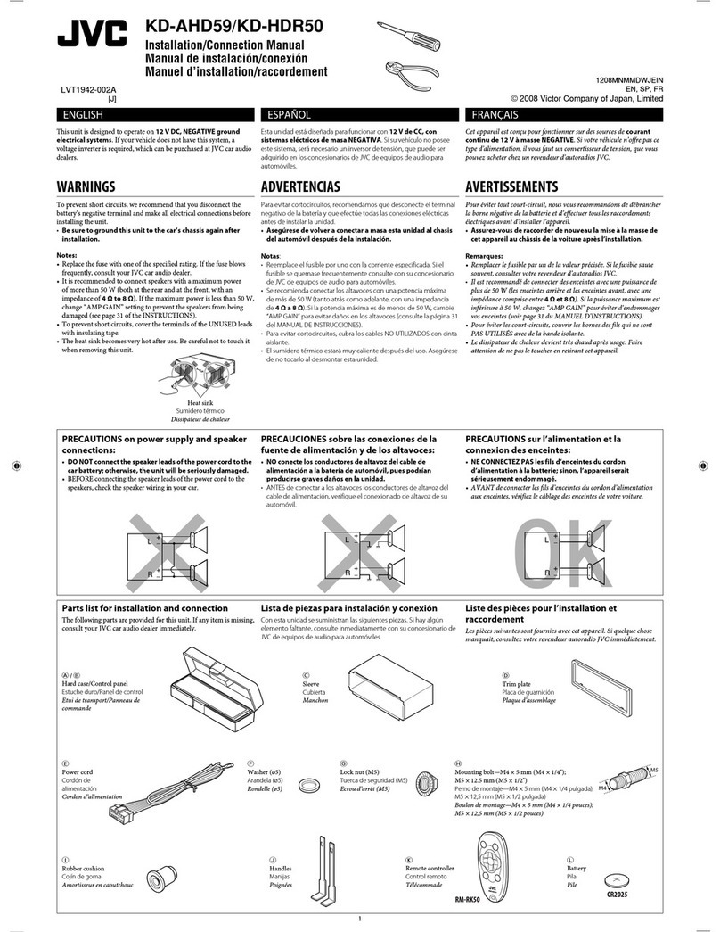 JVC KD-AHD59 - Radio / HD Guide