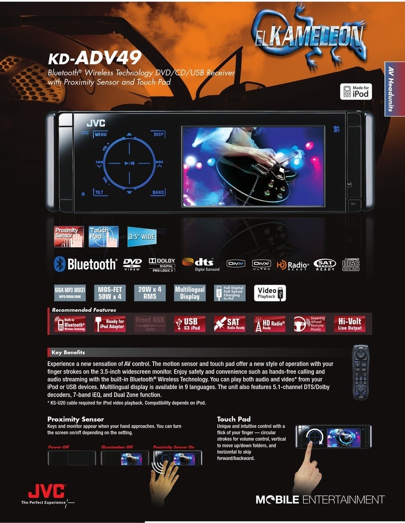 JVC KD-ADV49 - DVD Player With LCD monitor User manual
