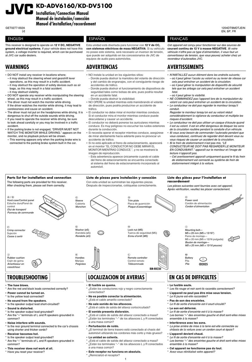 JVC KD-ADV6160 Guide