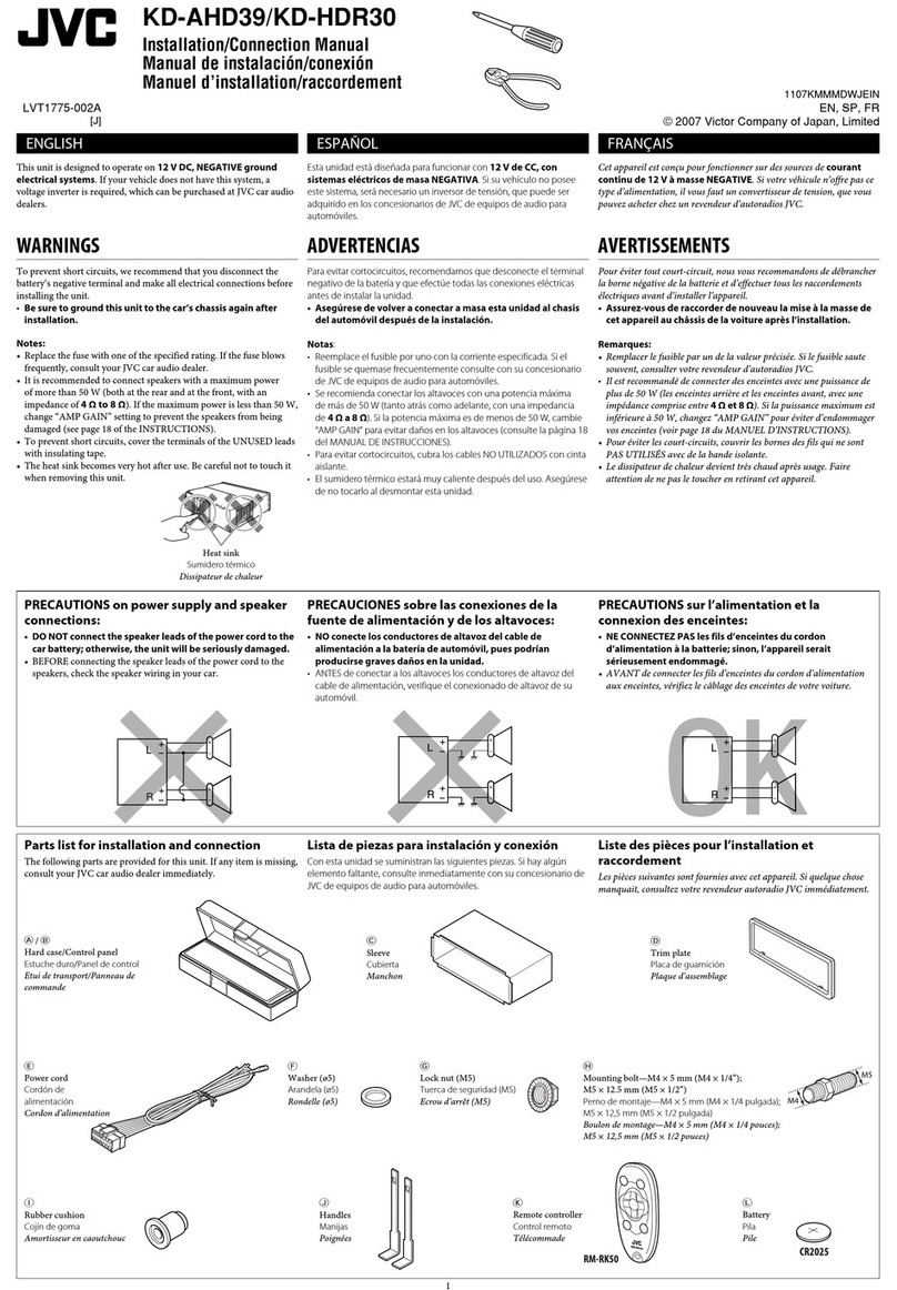 JVC Arsenal KD-AHD39 Instruction Manual