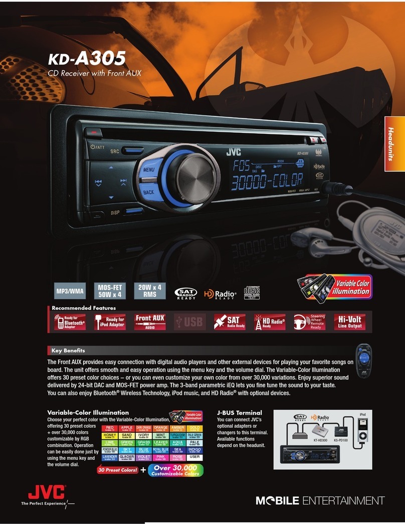 JVC Arsenal KD-A305 User manual