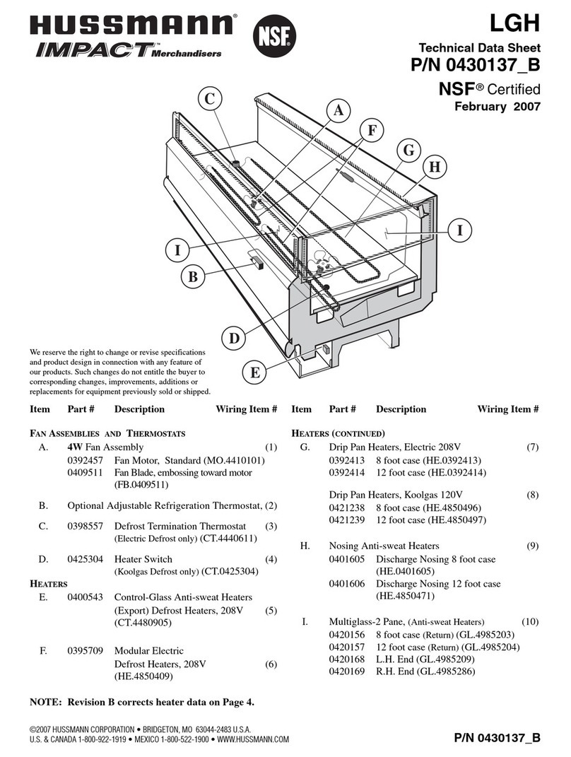 Hussmann LGH Instruction Manual