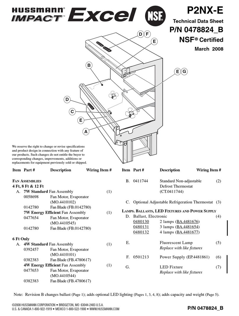 Hussmann P2NX-E Instruction Manual