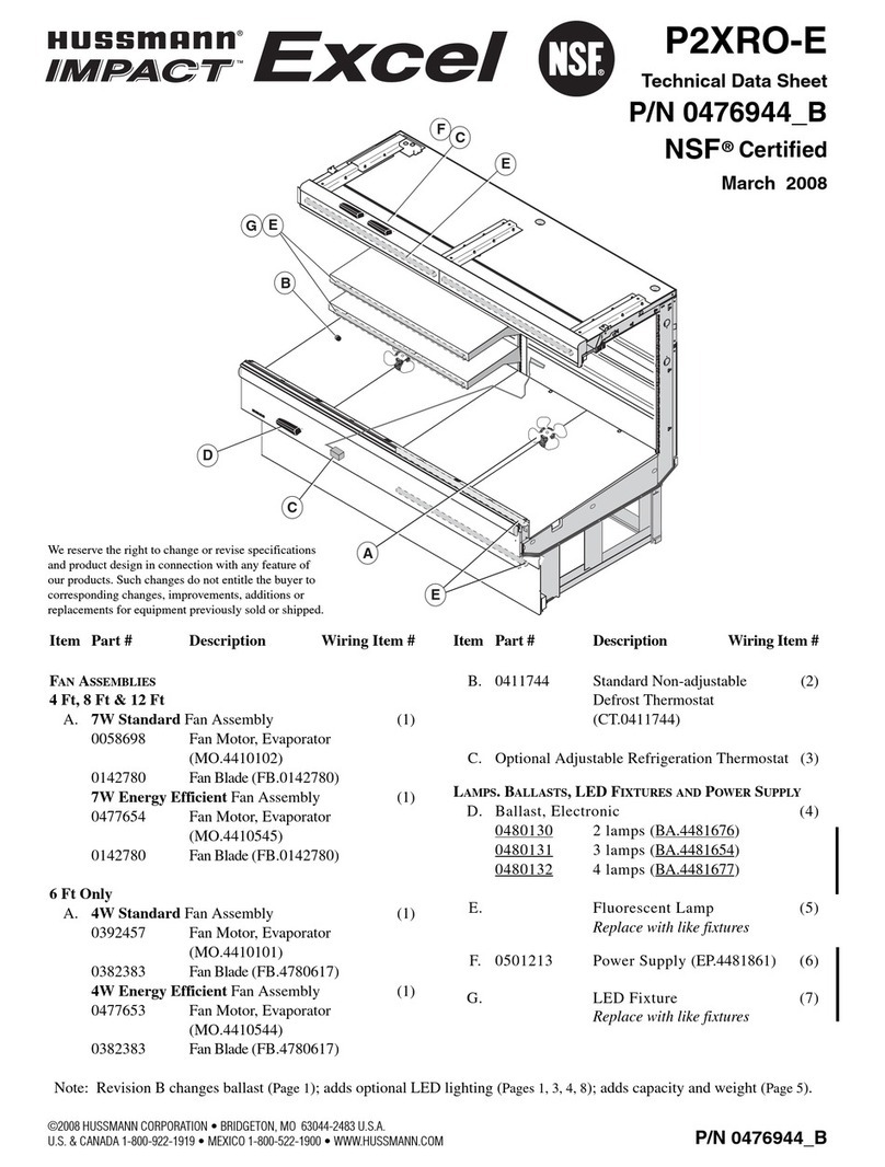 Hussmann P2XRO-E Instruction Manual Hussmann P2XRO-E Instruction Manual