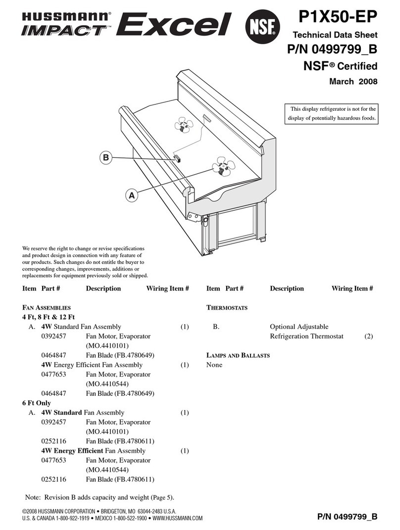 Hussmann P1X50-EP Instruction Manual