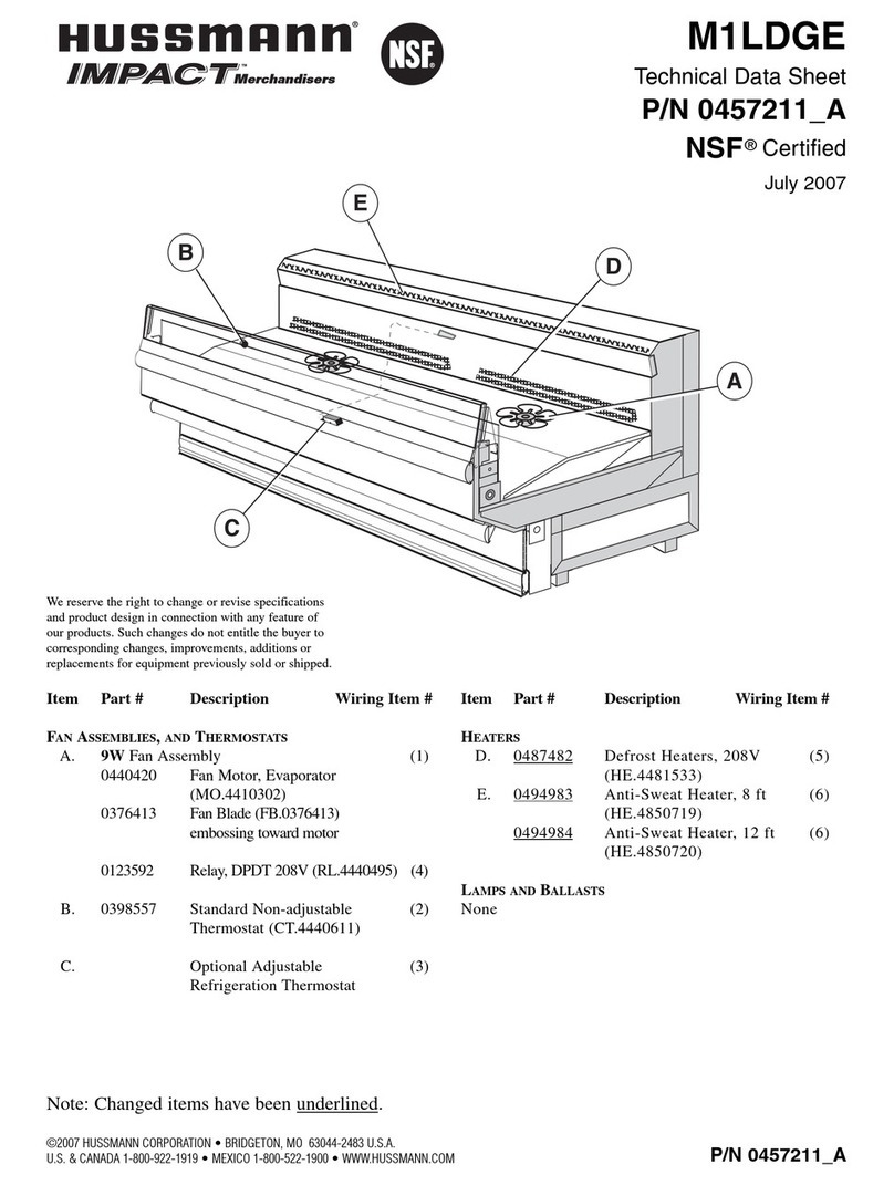 Hussmann IMPACT M1LDGE Instruction Manual