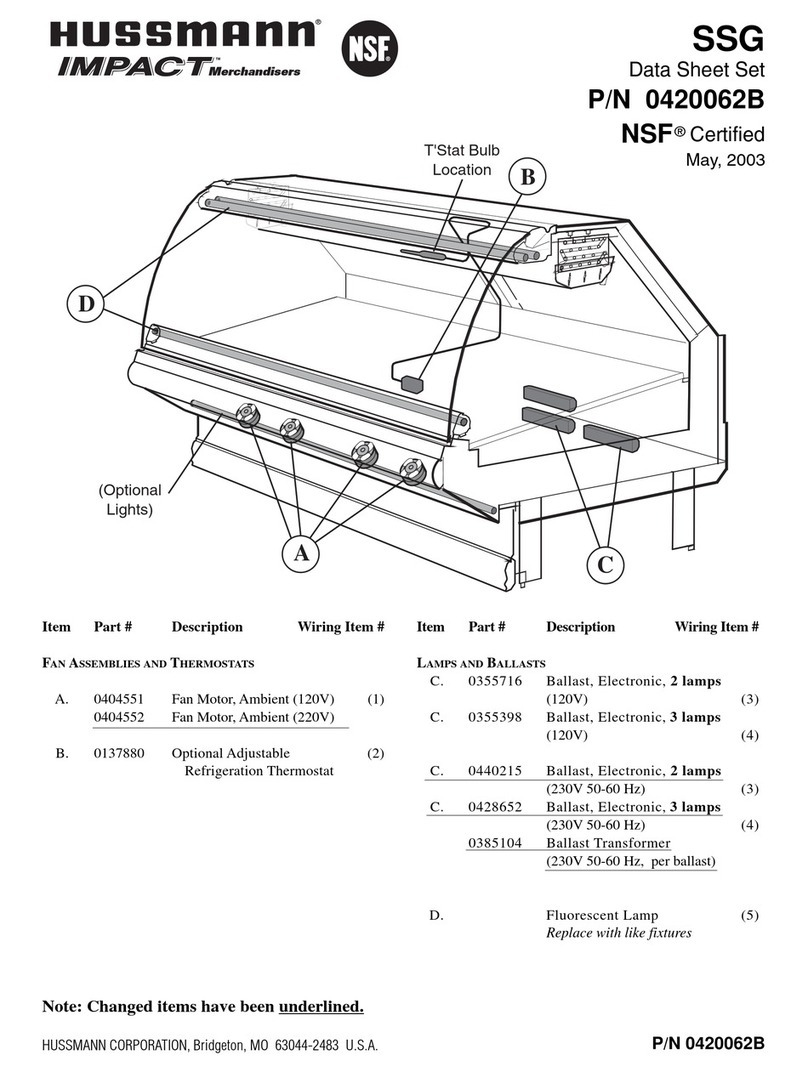 Hussmann SSG User manual