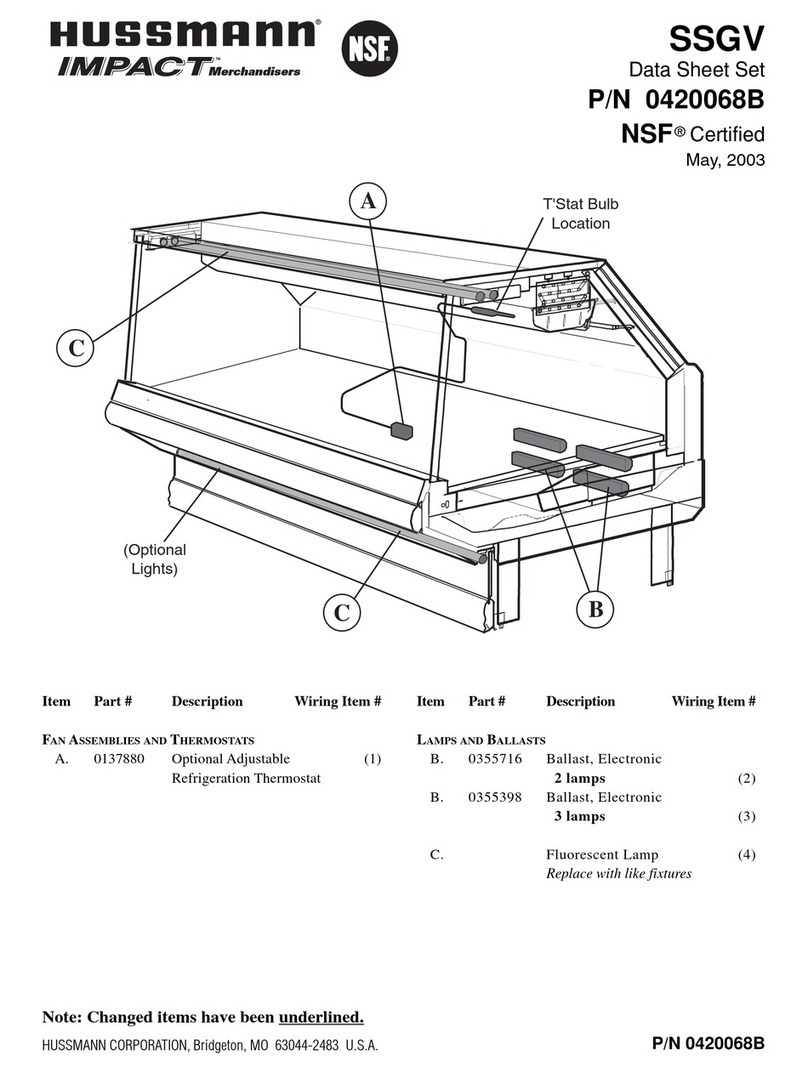 Hussmann SSGV User manual