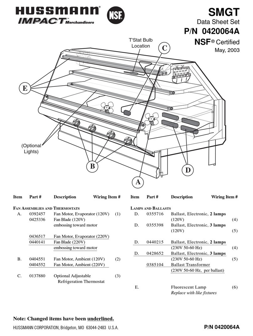 Hussmann SMGT User manual Hussmann SMGT User manual