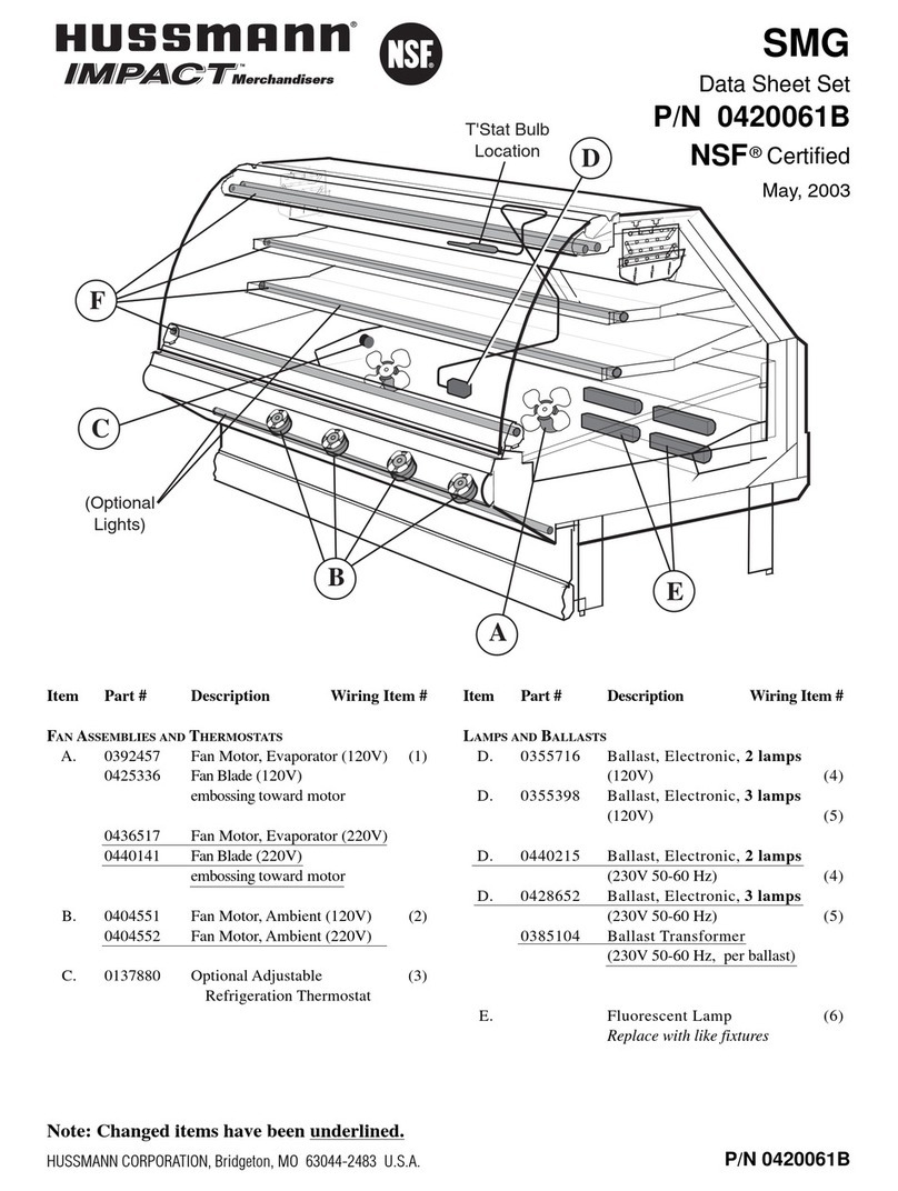 Hussmann SMG User manual Hussmann SMG User manual