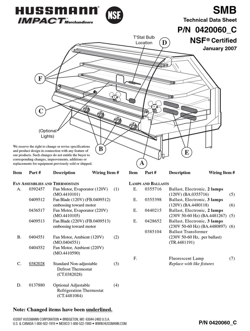 Hussmann SMB Instruction Manual Hussmann SMB Instruction Manual