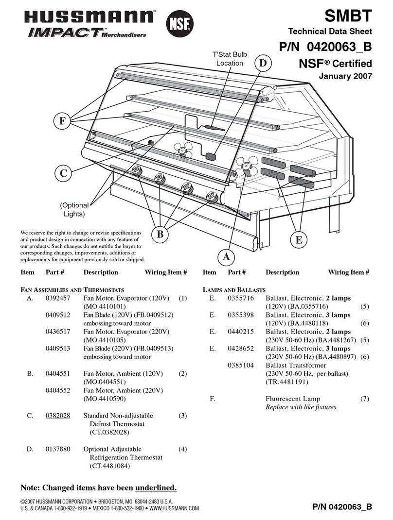 Hussmann SMBT Instruction Manual