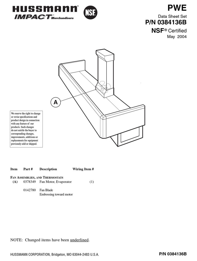 Hussmann PWE User manual Hussmann PWE User manual