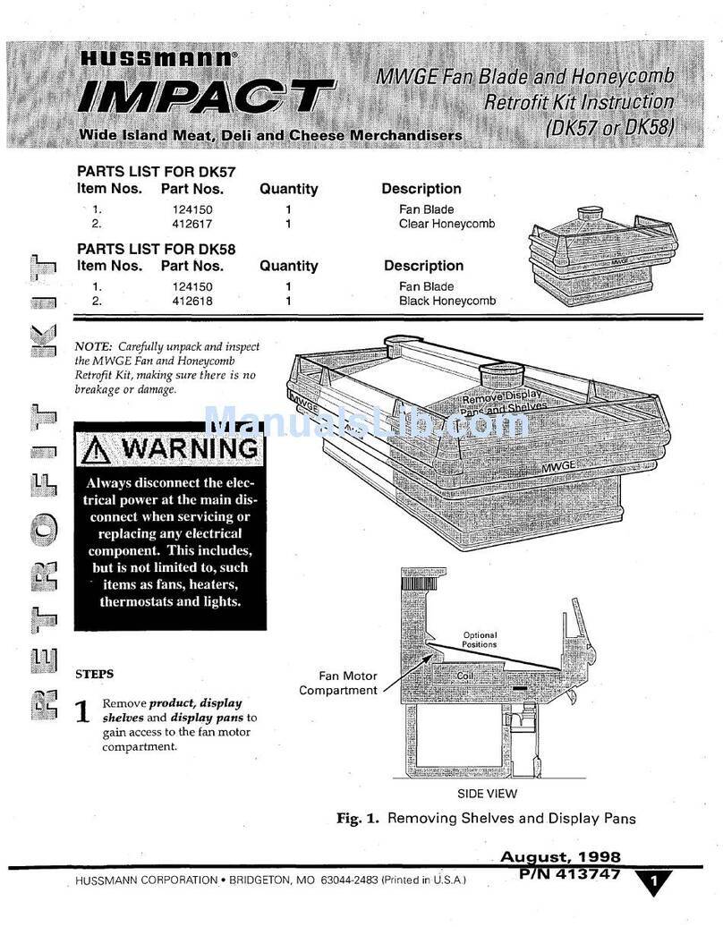 Hussmann MWGE User manual
