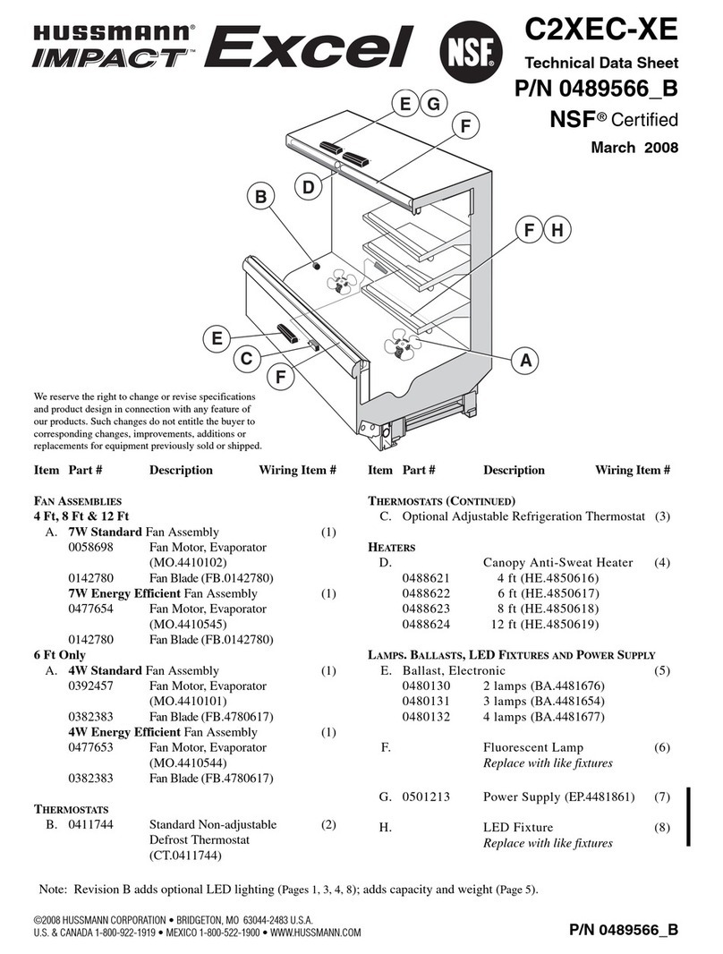 Hussmann C2XEC-XE Instruction Manual