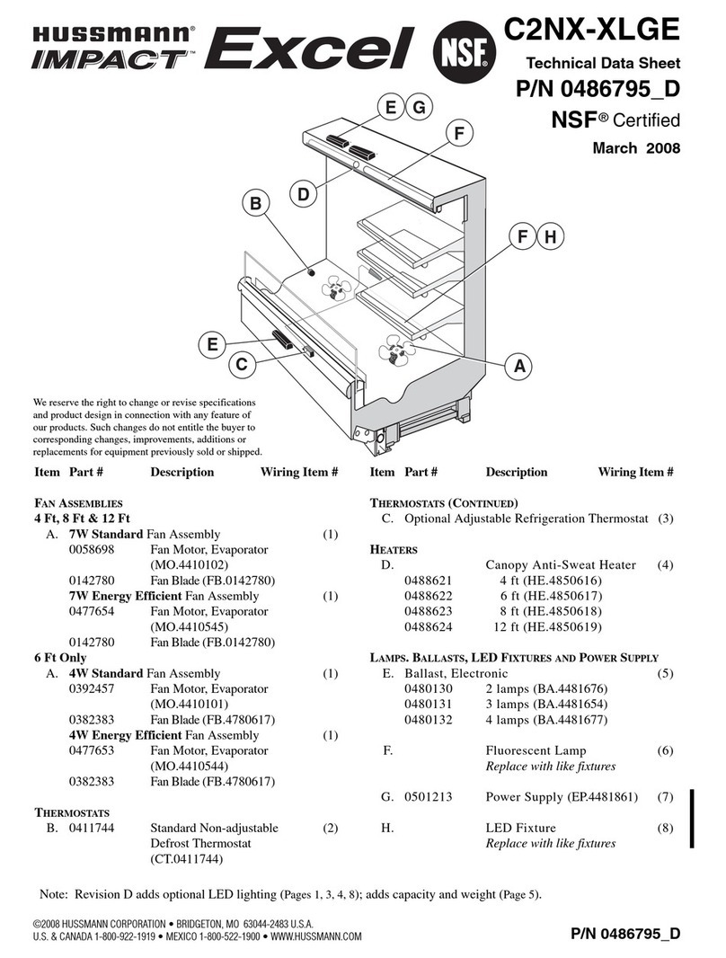 Hussmann C2NX-XLGE Instruction Manual