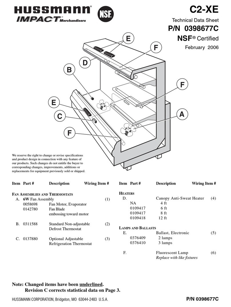 Hussmann Impact Excel C2X-E Instruction Manual