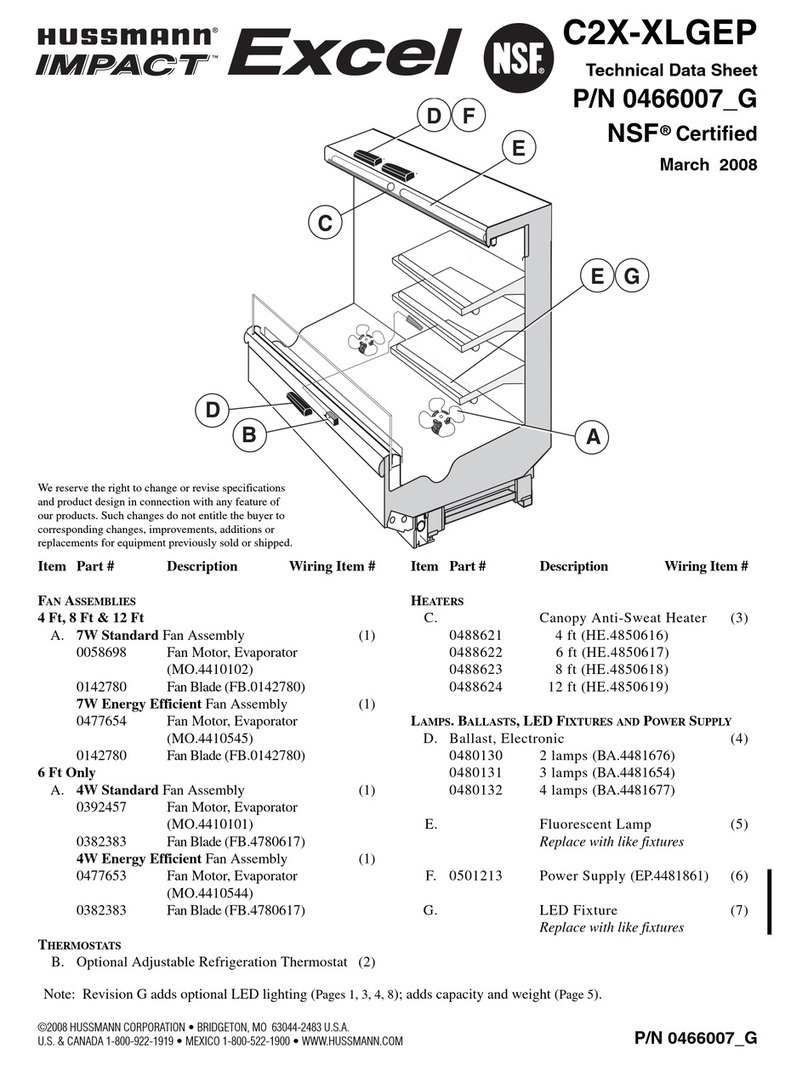 Hussmann C2X-XLGEP Instruction Manual