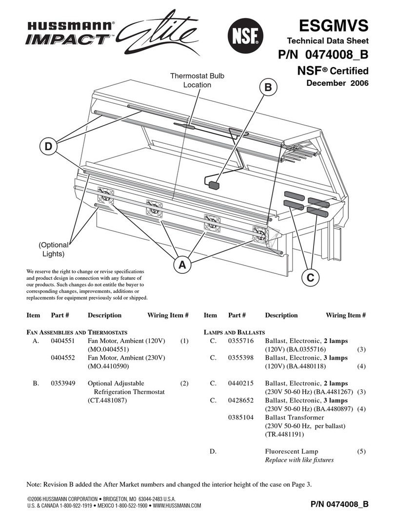 Hussmann ESGMVS Instruction Manual