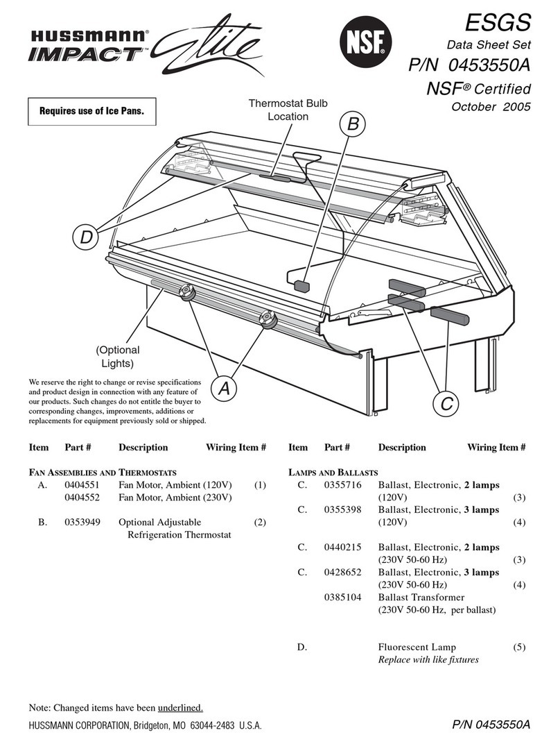 Hussmann ESGS User manual