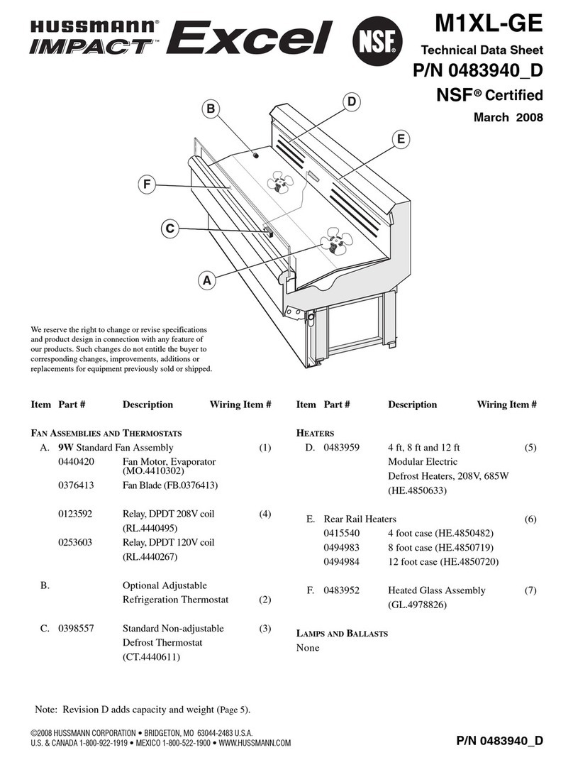 Hussmann M1XL-GE Instruction Manual