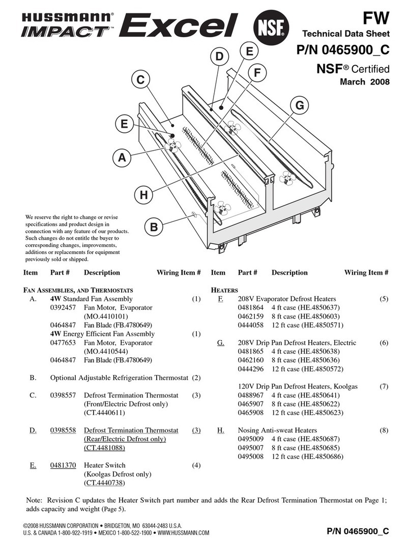 Hussmann FW Instruction Manual Hussmann FW Instruction Manual