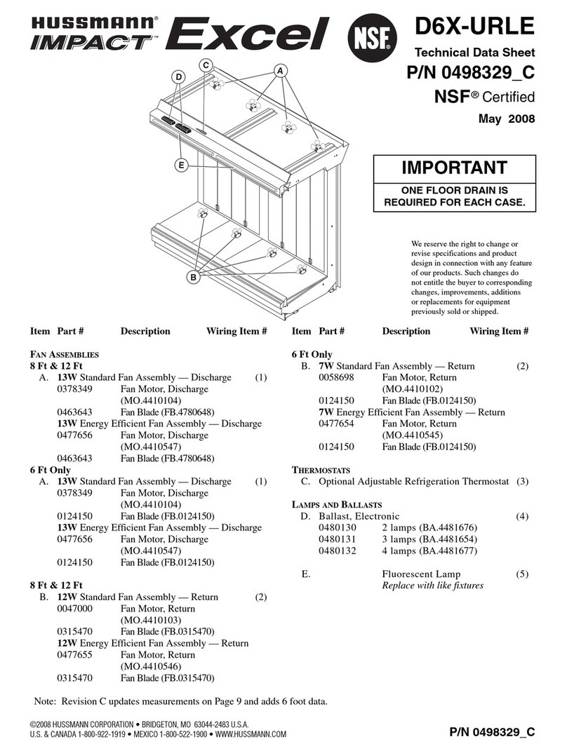 Hussmann D6X-URLE Instruction Manual